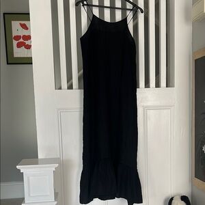 Bryn Walker Black Halter Slip Maxi Dress
